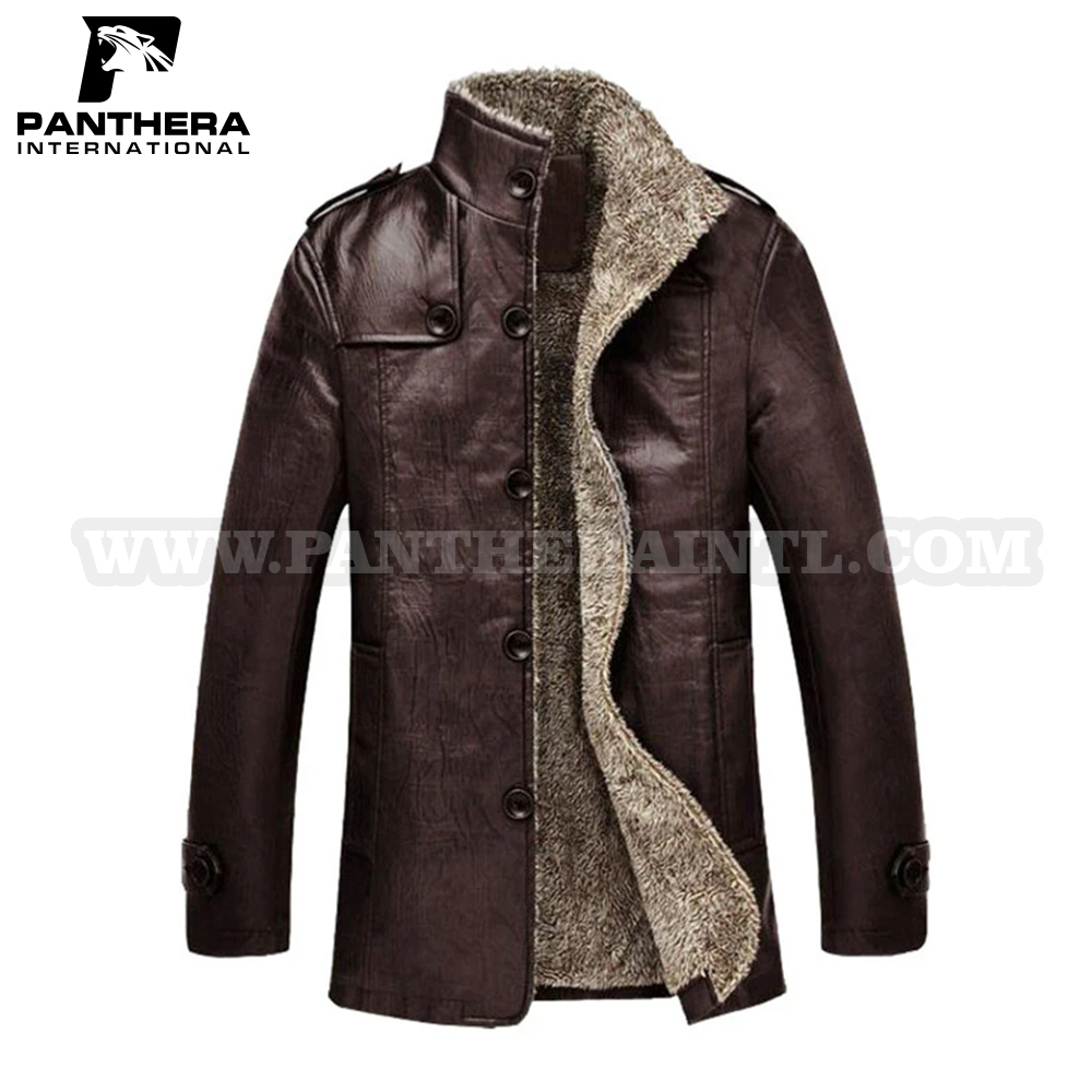 Fashion Outerwear faux leather jacket thicken More warm(1)