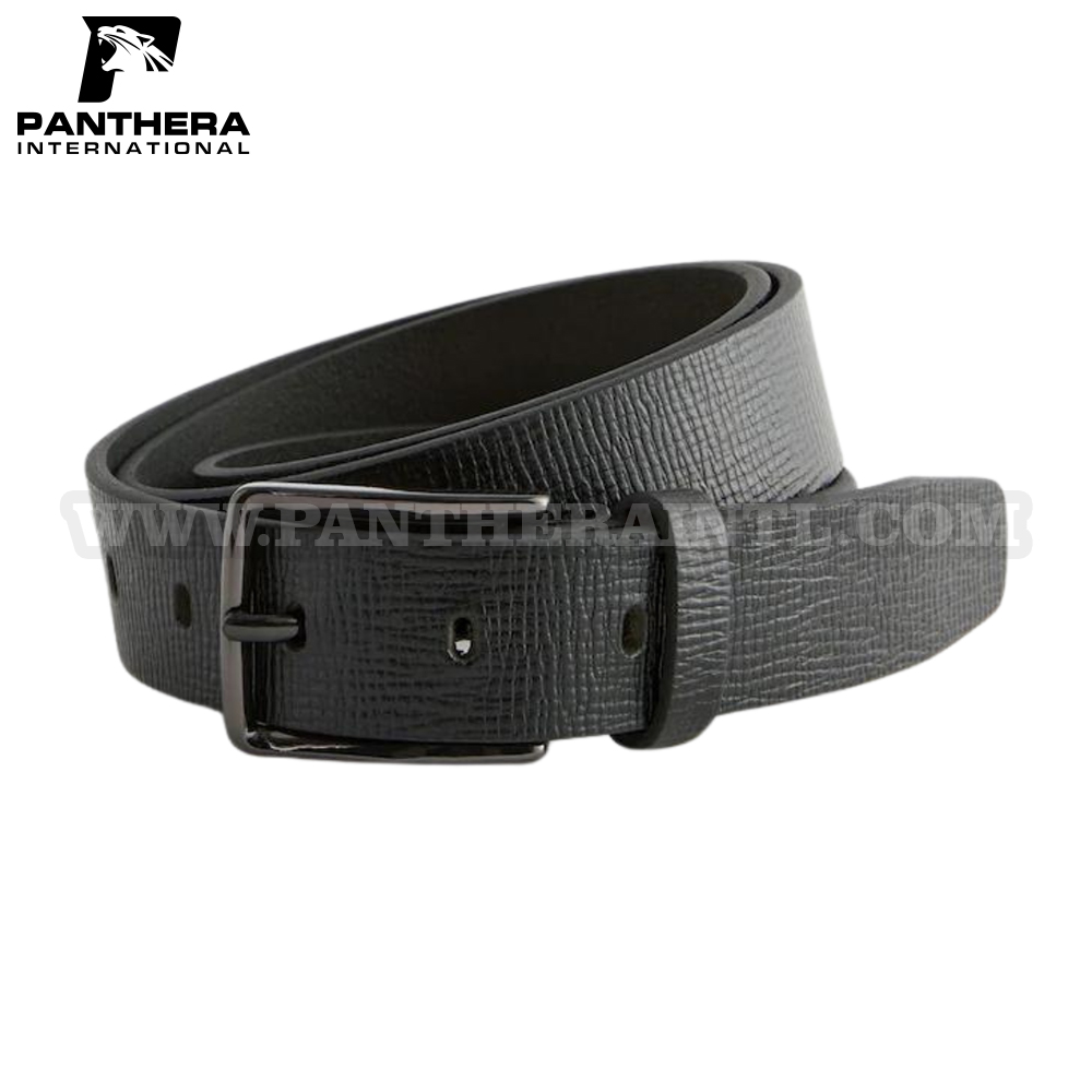Grainy Textured Leather Belt