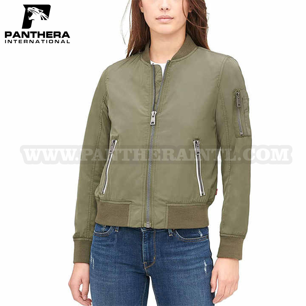 High Quality Casual Wear Windproof Women Bomber Jacket