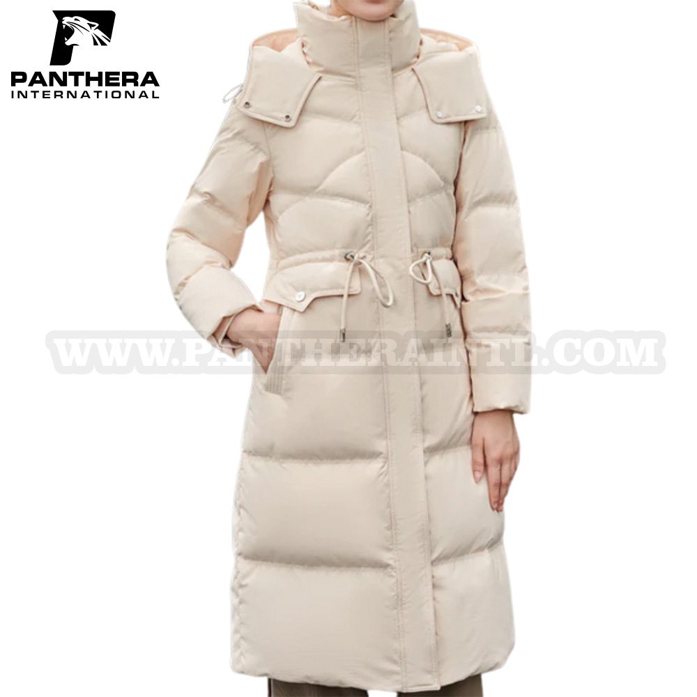 Jacket Women Hooded Coat with Drawstring (1)