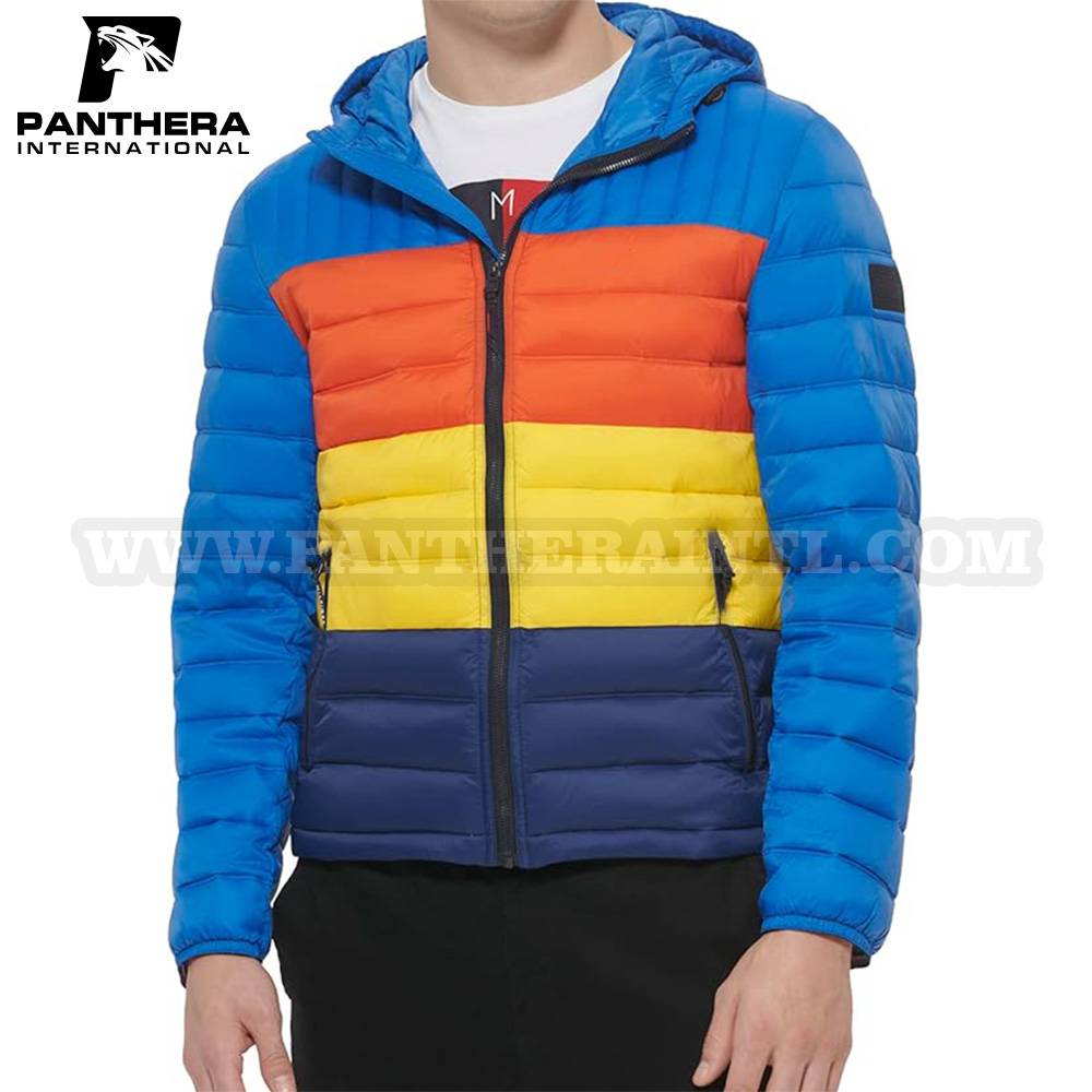 Multi Color Hooder Winter Puffer Jacket