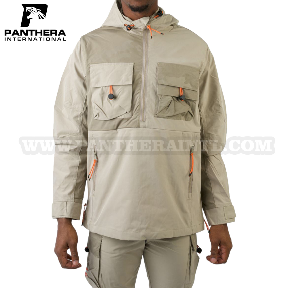 Utility Brown Windbreaker Jacket