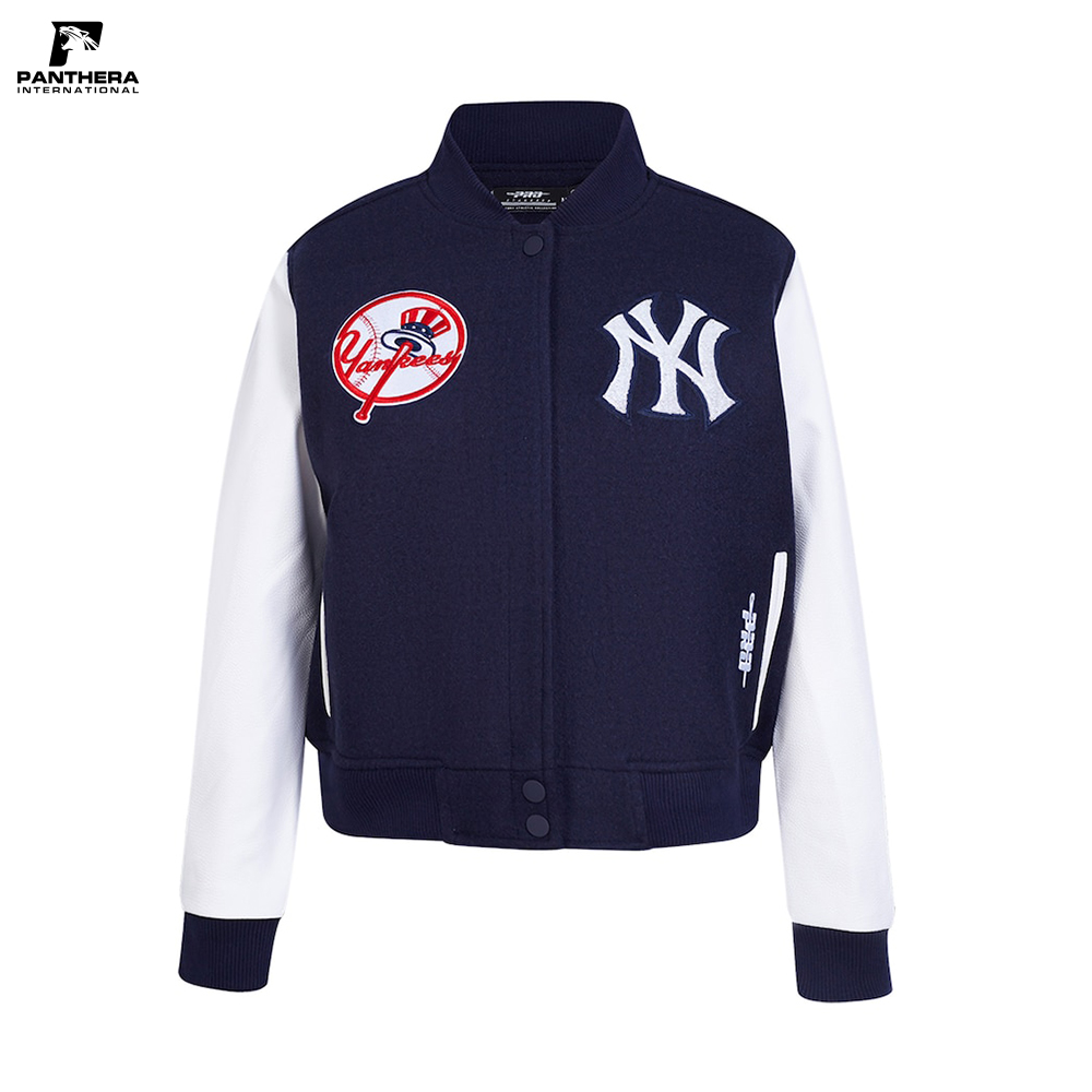 Best Quality Pro Standard Navy New York Yankees Wool Women Varsity Jacket